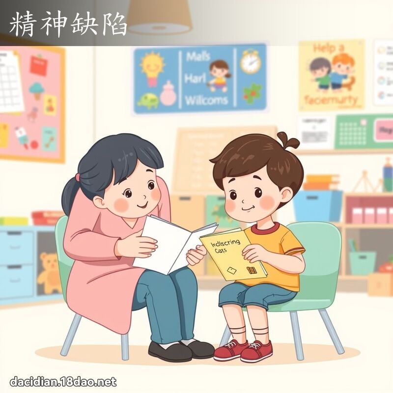 精神缺陷 - 國語大辭典配圖