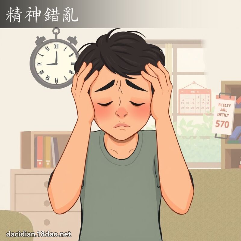 精神錯亂 - 國語大辭典配圖