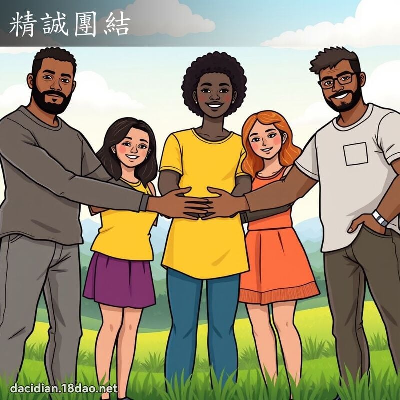 精誠團結 - 國語大辭典配圖