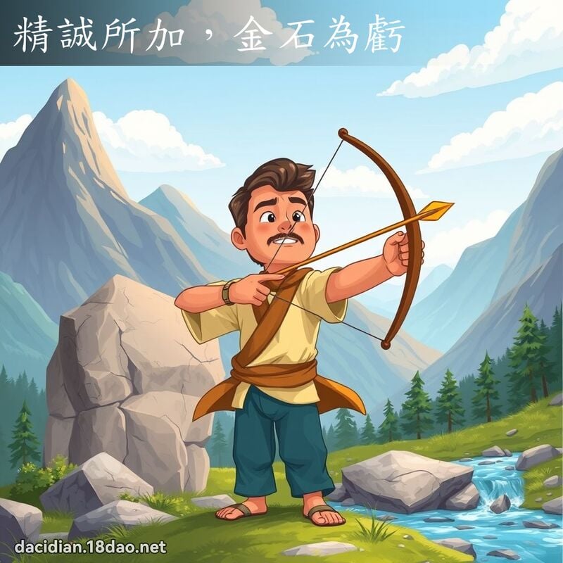 精誠所加，金石為虧 - 國語大辭典配圖