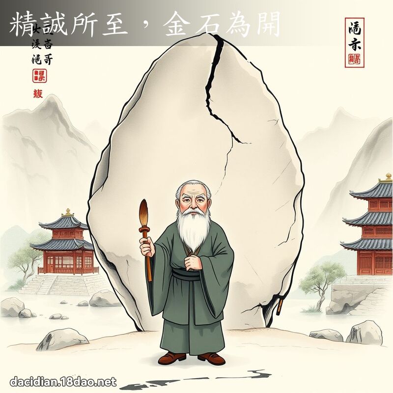 精誠所至，金石為開 - 國語大辭典配圖