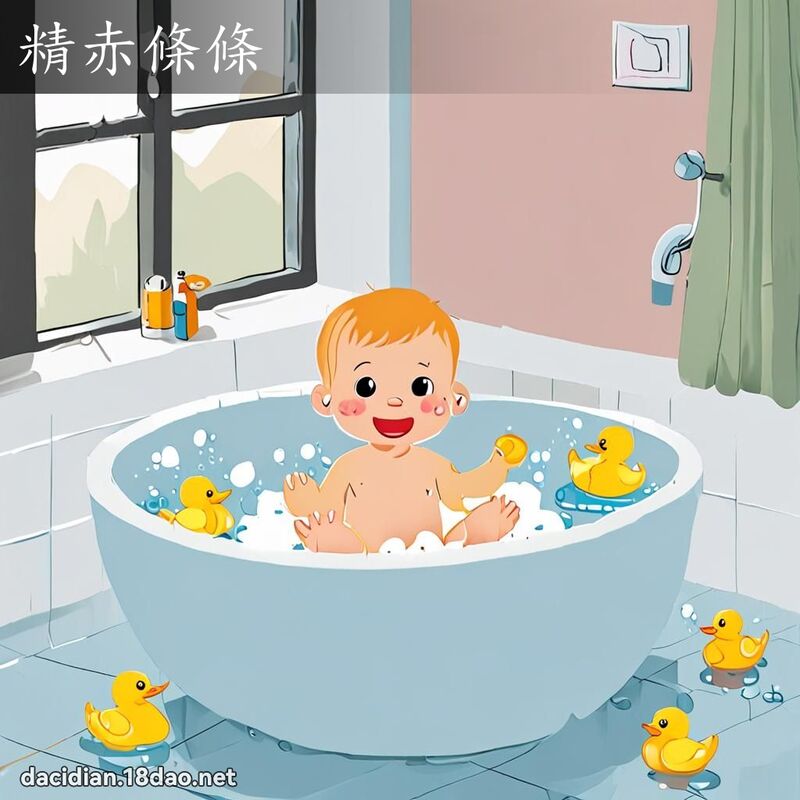 精赤條條 - 國語大辭典配圖