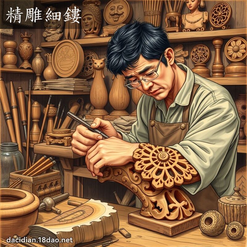 精雕细鏤 - 国语大辞典配图