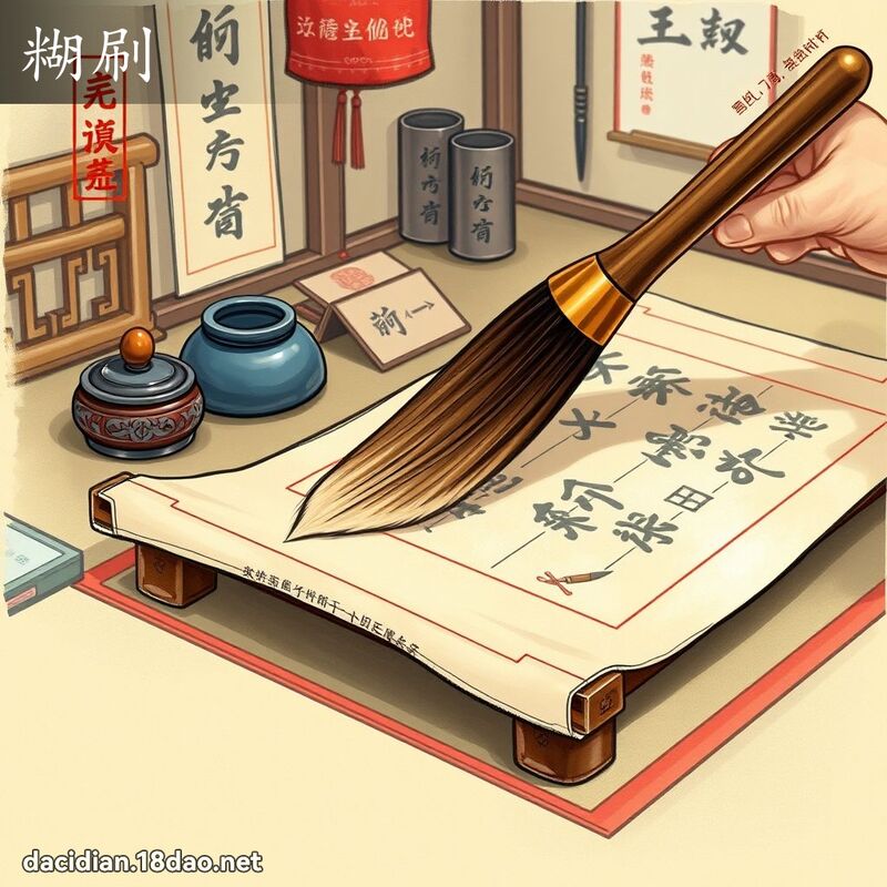 糊刷 - 國語大辭典配圖