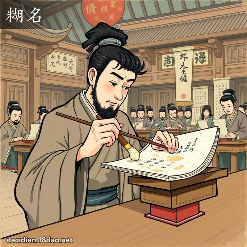 糊名 - 國語大辭典配圖