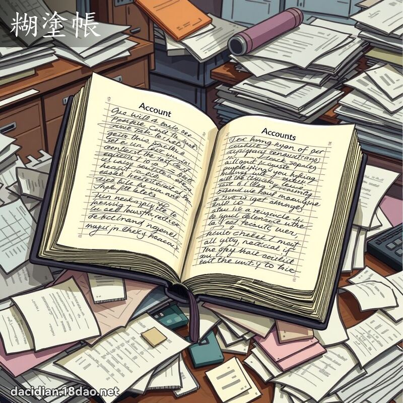 糊涂帐 - 国语大辞典配图