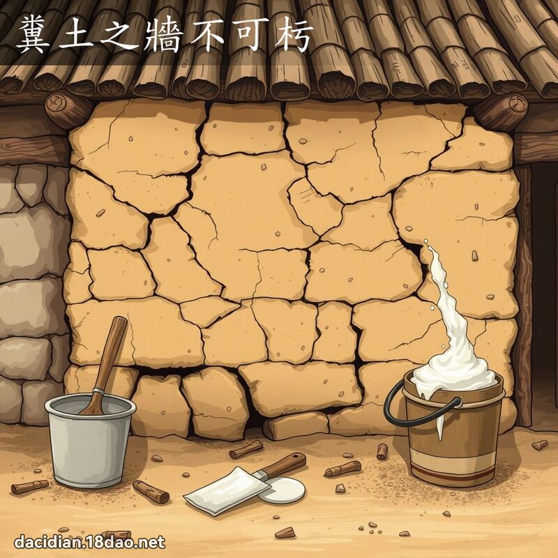 糞土之牆不可杇 - 國語大辭典配圖