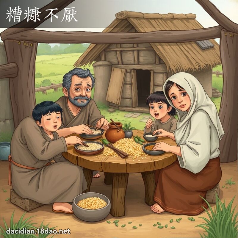 糟糠不厌 - 国语大辞典配图