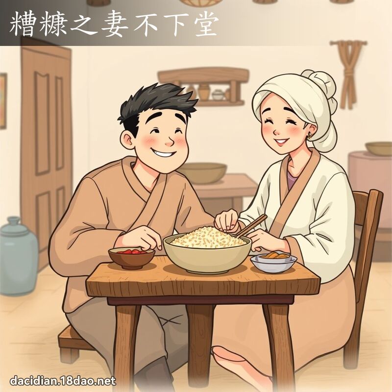 糟糠之妻不下堂 - 國語大辭典配圖
