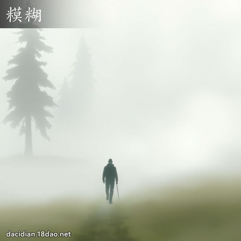 糢糊 - 国语大辞典配图