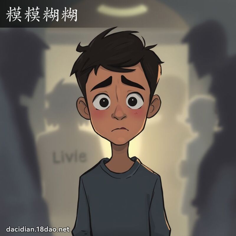 糢糢糊糊 - 国语大辞典配图