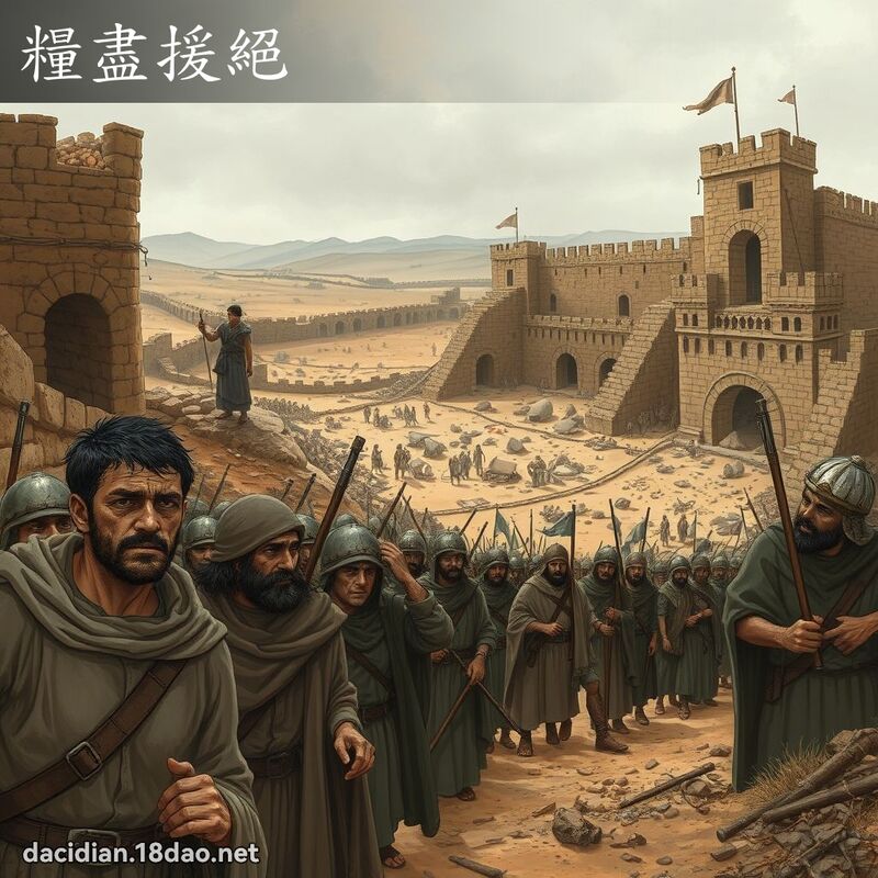 粮尽援绝 - 国语大辞典配图