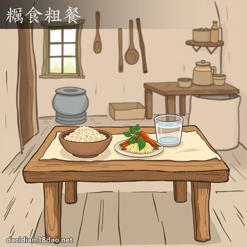糲食粗餐 - 國語大辭典配圖
