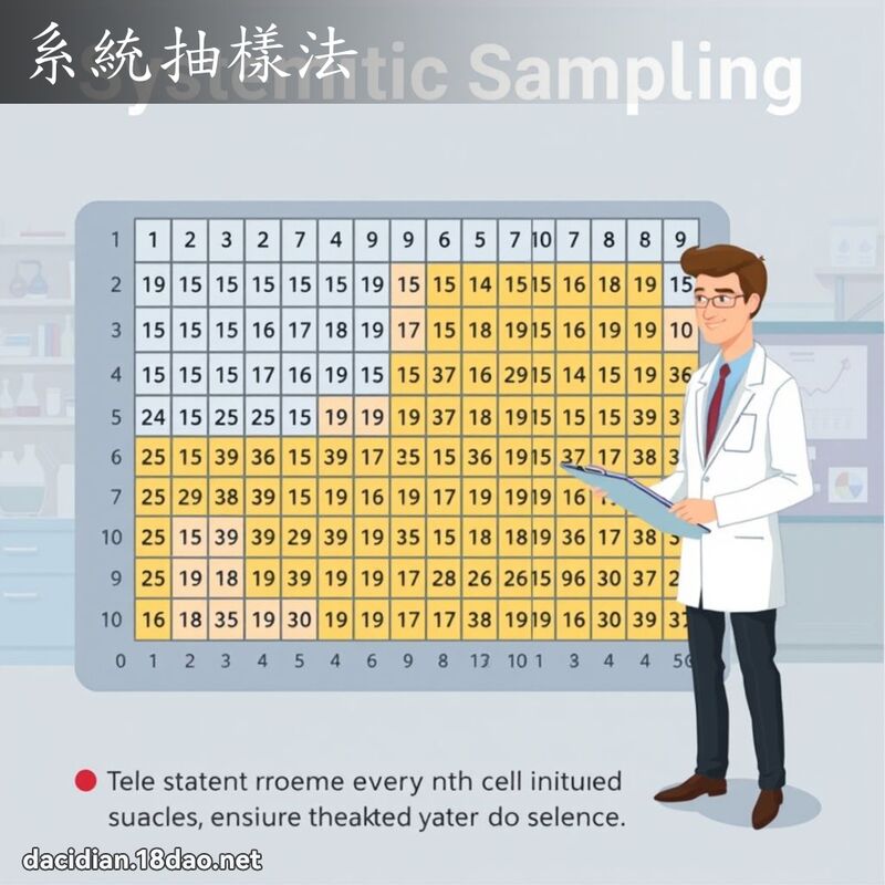 系統抽樣法 - 國語大辭典配圖
