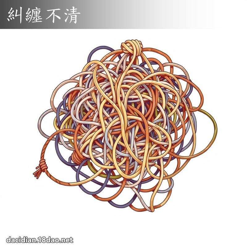 糾纏不清 - 國語大辭典配圖