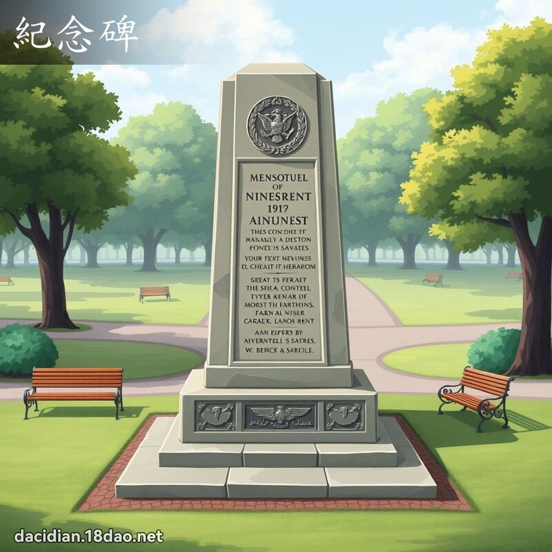 紀念碑 - 國語大辭典配圖