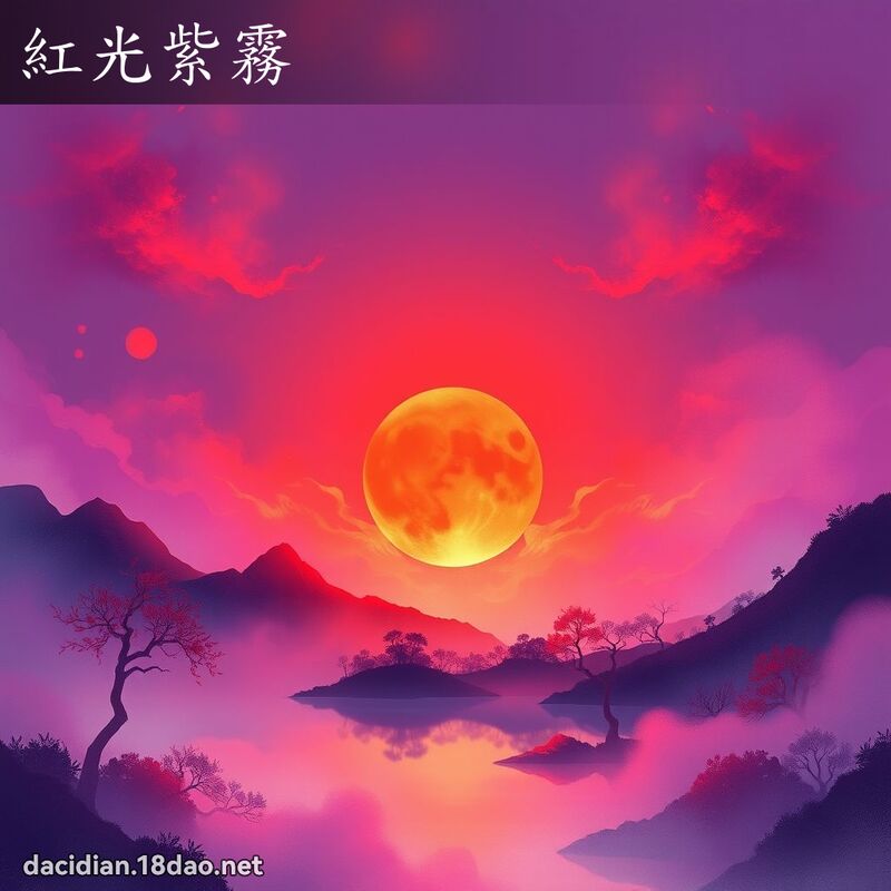 紅光紫霧 - 國語大辭典配圖