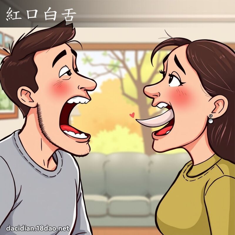 红口白舌 - 国语大辞典配图