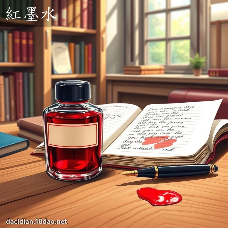 红墨水 - 国语大辞典配图