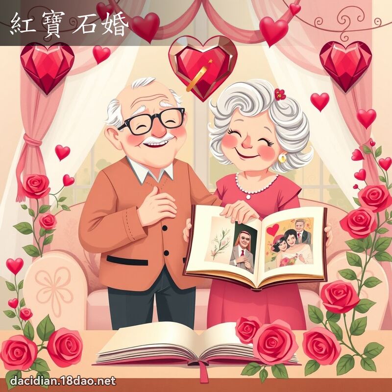 紅寶石婚 - 國語大辭典配圖