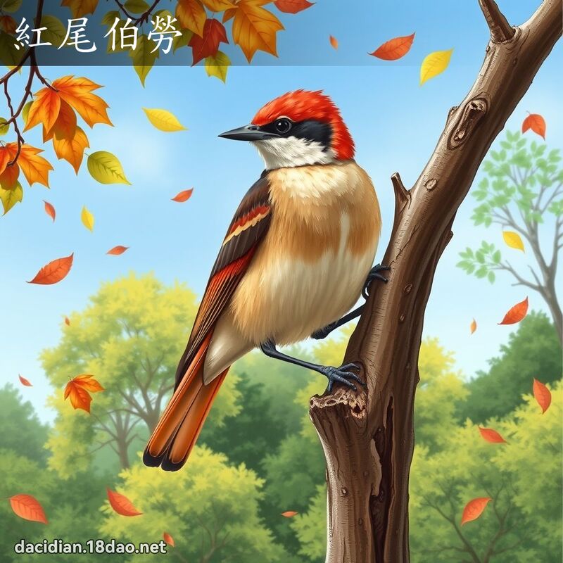 紅尾伯勞 - 國語大辭典配圖
