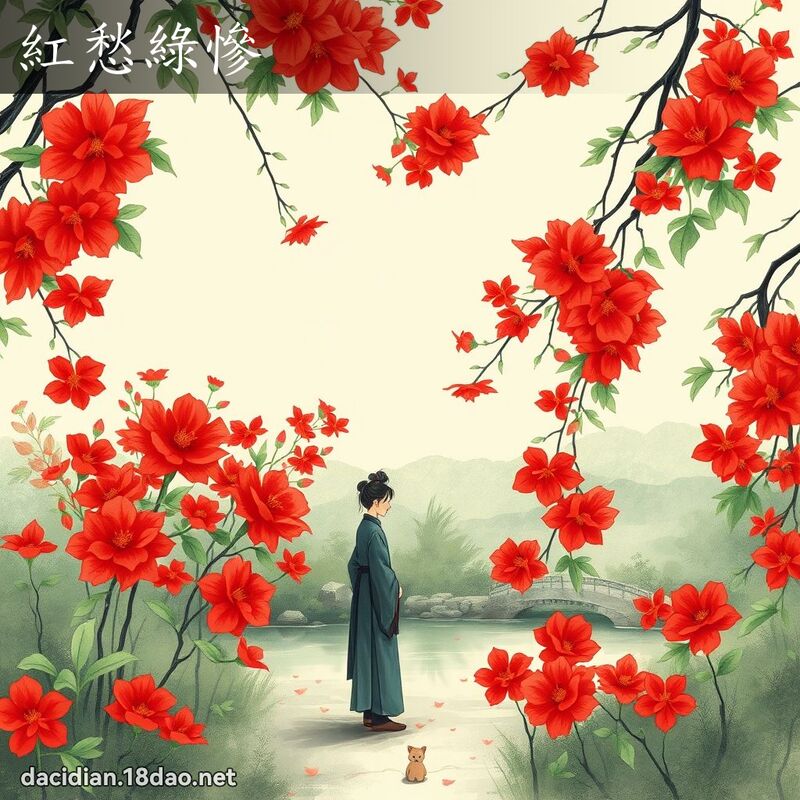 紅愁綠慘 - 國語大辭典配圖