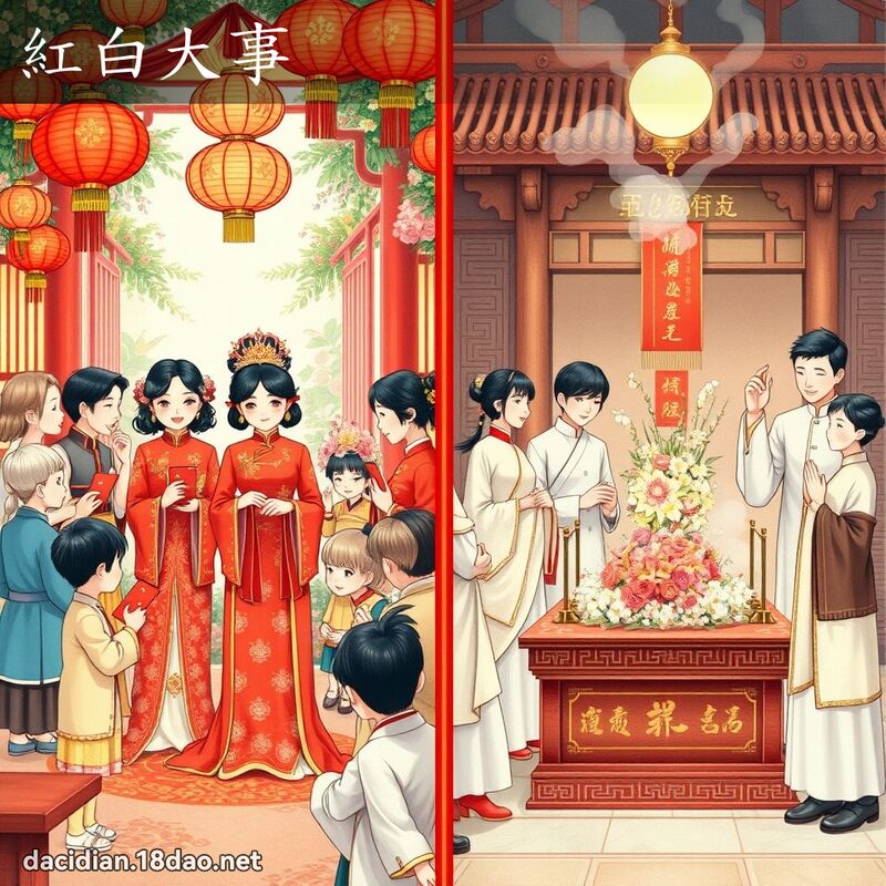 紅白大事 - 國語大辭典配圖