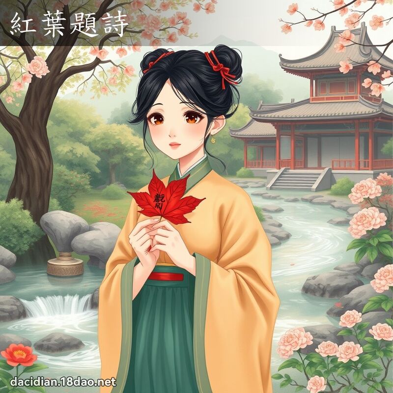 紅葉題詩 - 國語大辭典配圖