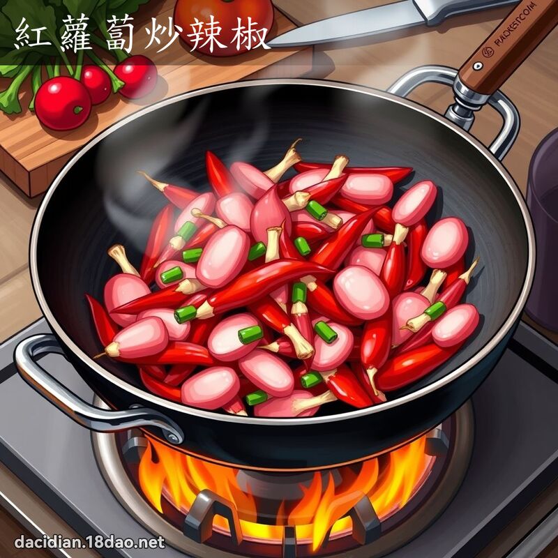 紅蘿蔔炒辣椒 - 國語大辭典配圖