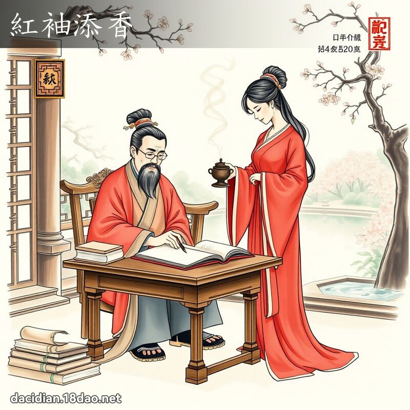 红袖添香 - 国语大辞典配图