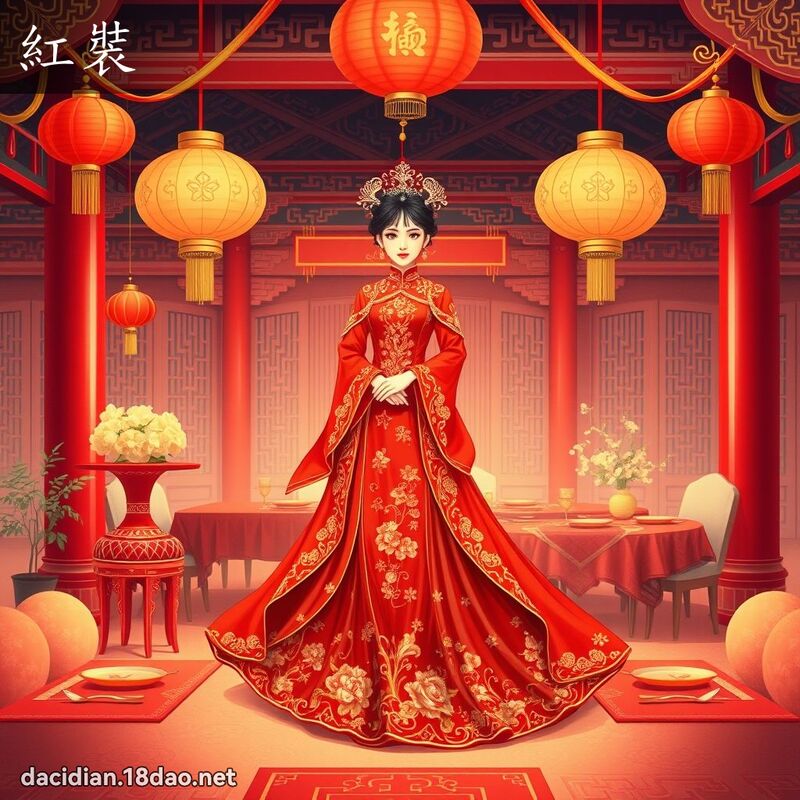 紅裝 - 國語大辭典配圖