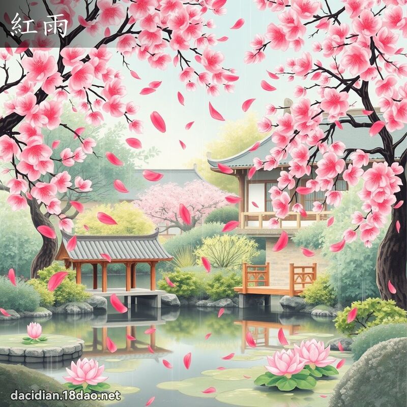 紅雨 - 國語大辭典配圖