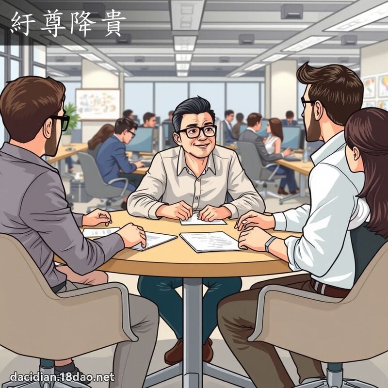 紆尊降貴 - 國語大辭典配圖
