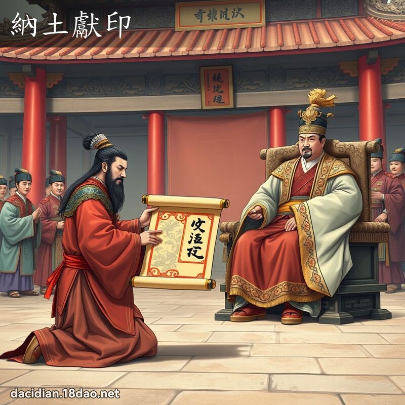 納土獻印 - 國語大辭典配圖