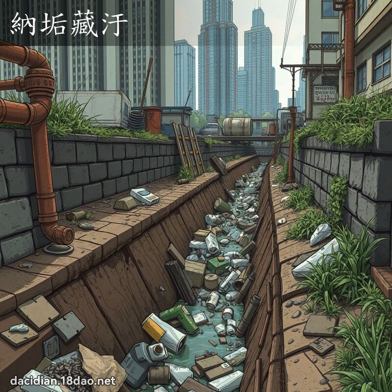 納垢藏汙 - 國語大辭典配圖