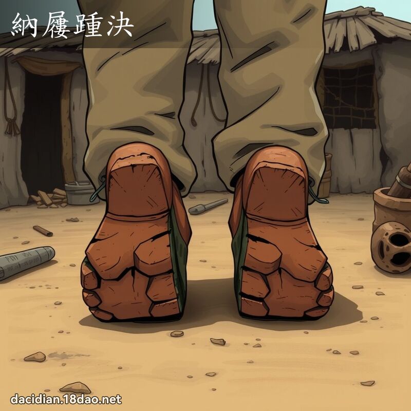 納屨踵決 - 國語大辭典配圖