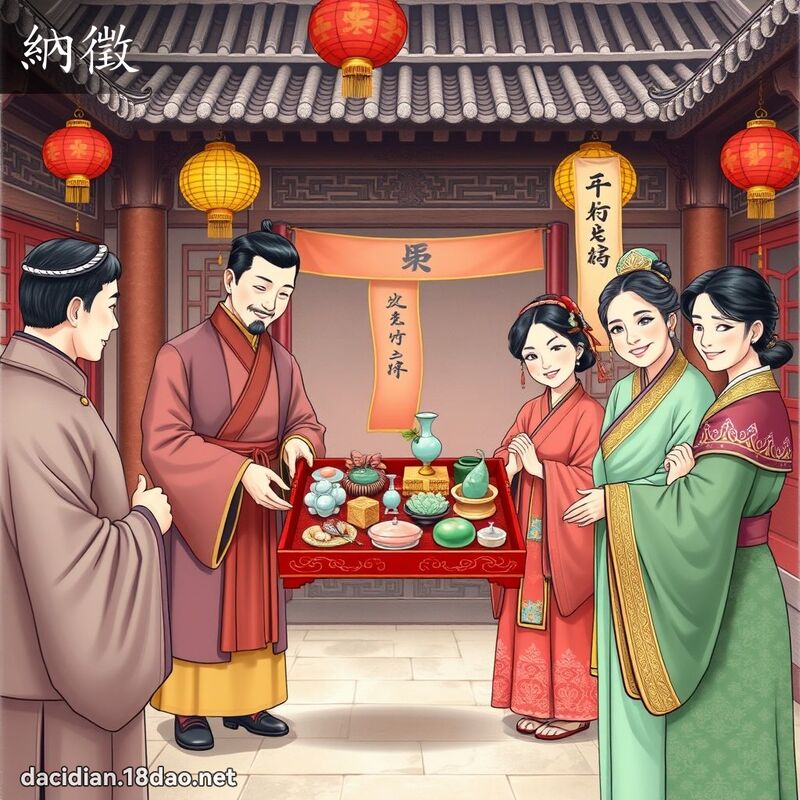 纳征 - 国语大辞典配图