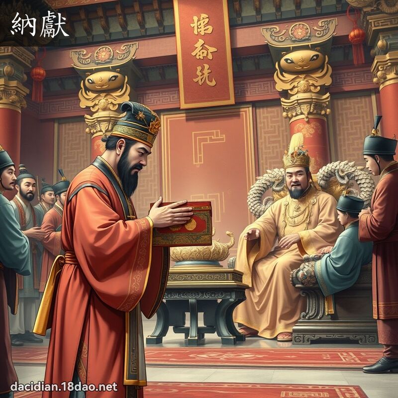 納獻 - 國語大辭典配圖
