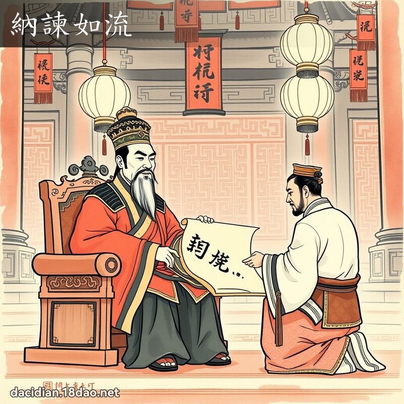 纳諫如流 - 国语大辞典配图