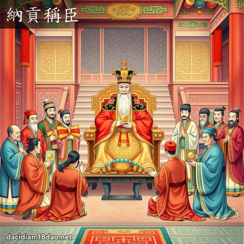 納貢稱臣 - 國語大辭典配圖