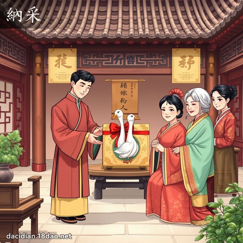 納采 - 國語大辭典配圖