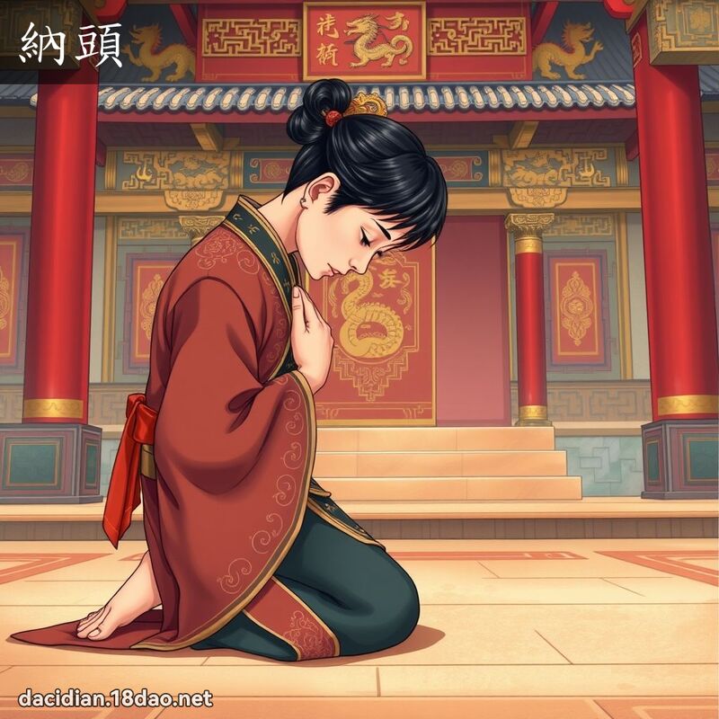 納頭 - 國語大辭典配圖