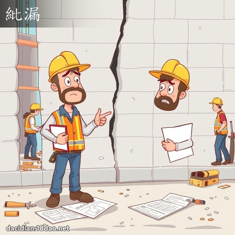 紕漏 - 國語大辭典配圖