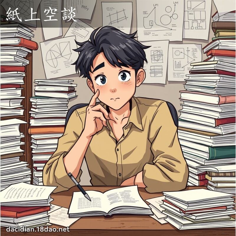紙上空談 - 國語大辭典配圖