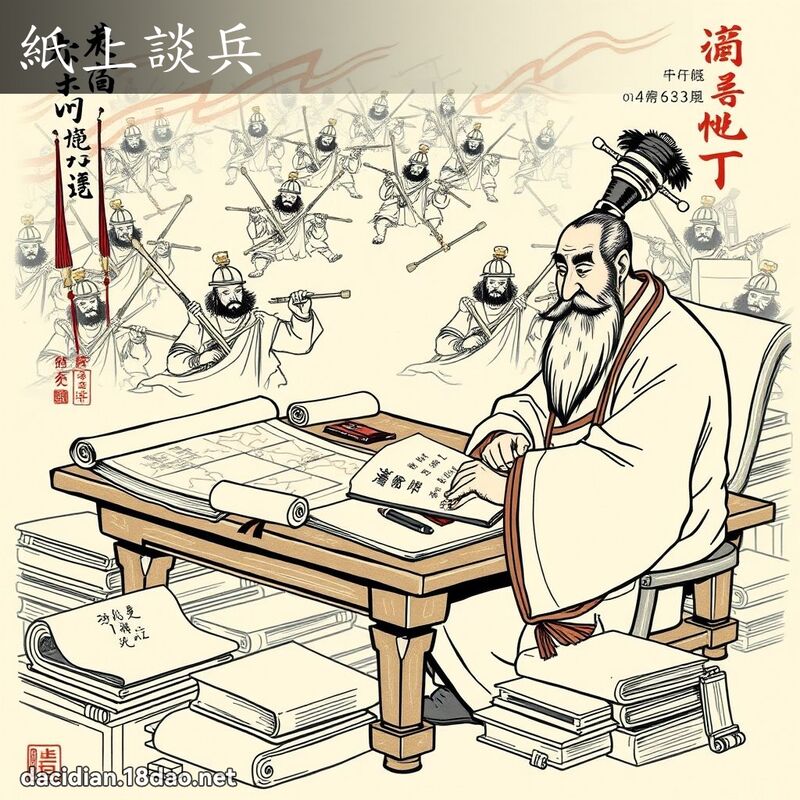 纸上谈兵 - 国语大辞典配图