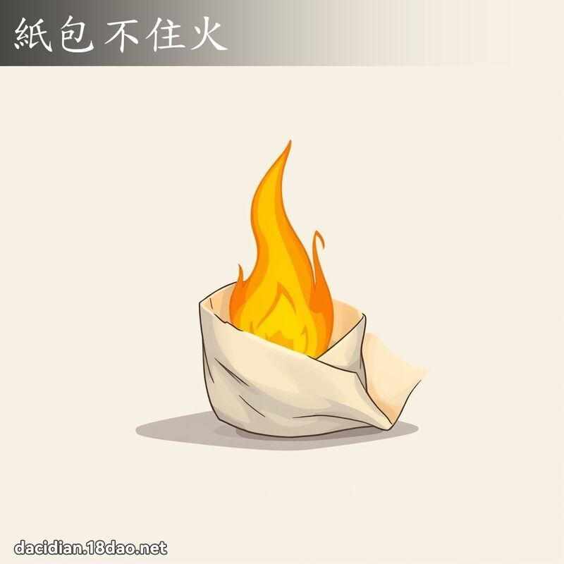 紙包不住火 - 國語大辭典配圖
