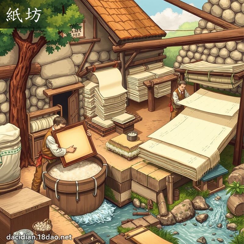 紙坊 - 國語大辭典配圖