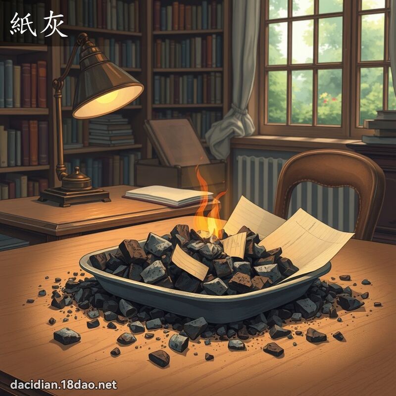 紙灰 - 國語大辭典配圖