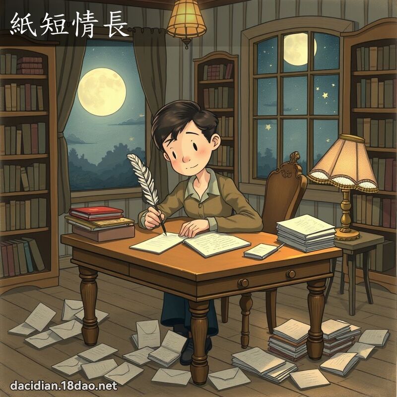 紙短情長 - 國語大辭典配圖