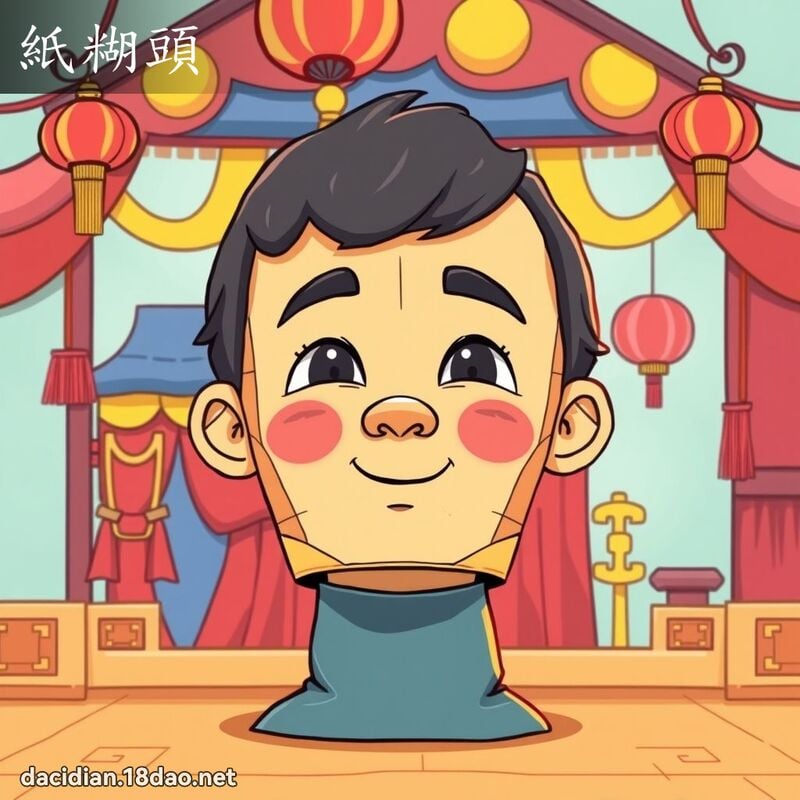 紙糊頭 - 國語大辭典配圖